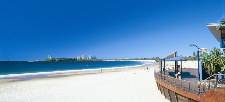 beautiful beach in mooloolaba