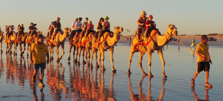 camel ride on cable beach in broome
