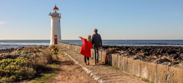lighthouse at griffith island in port fairy