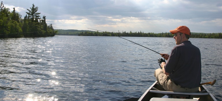 man fishing
