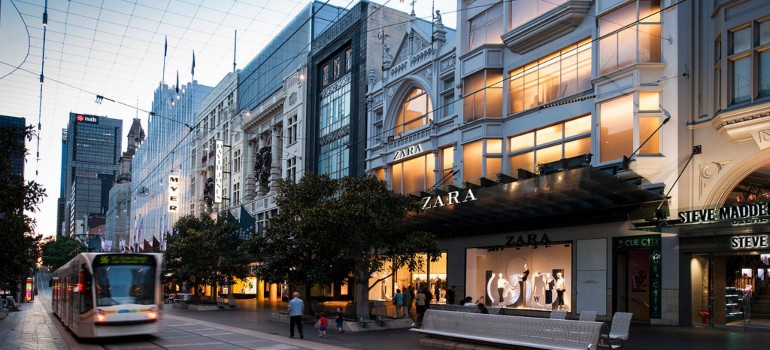 shopping in melbourne bourke street mall