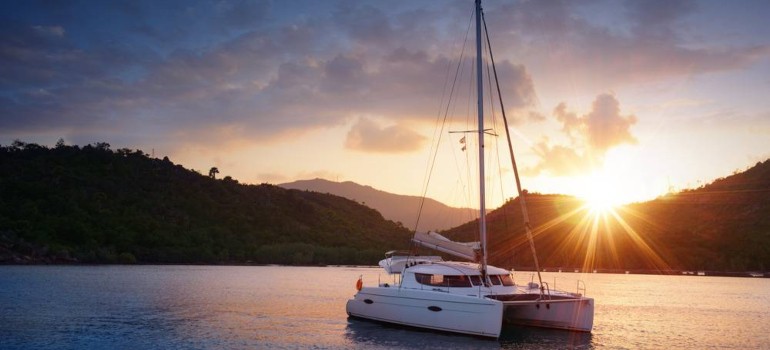 sunset catamaran ride